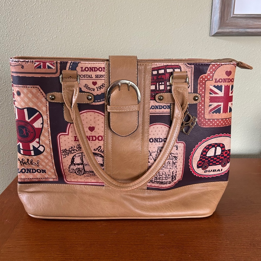 Dubai Collections Tote Bag Zipper‎ Close Shoulder Purse Women's